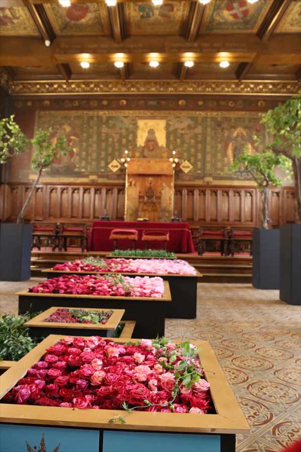 グランプラス　市庁舎　フラワータイム