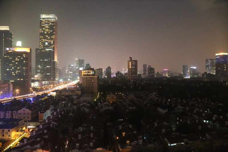 ヒルトンホテル　景色　夜