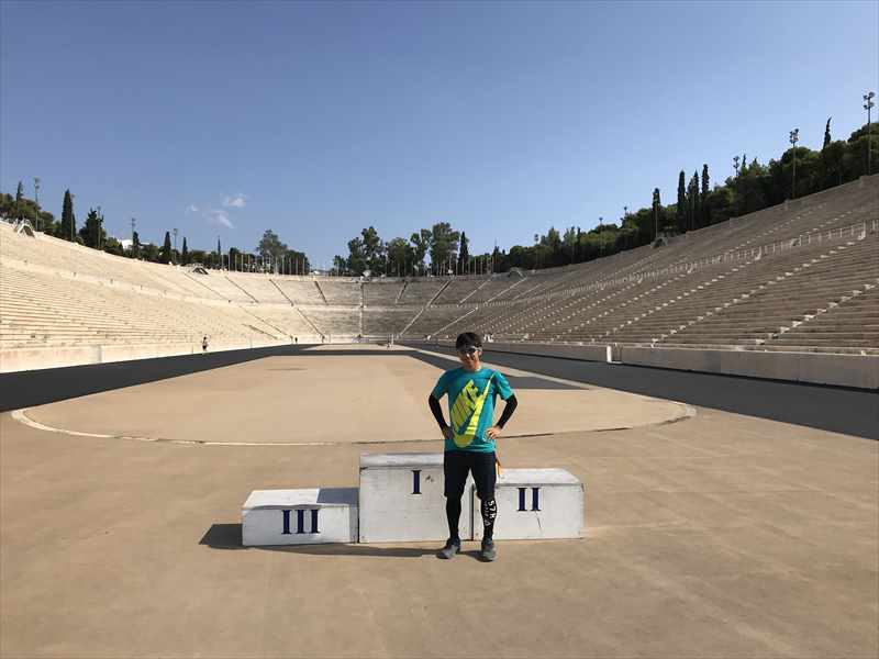 ギリシャ　アテネ　パナティナイコスタジアム　表彰台