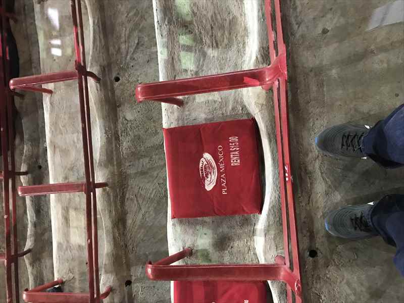 メキシコ　闘牛場　プラザメヒコ　席　クッション