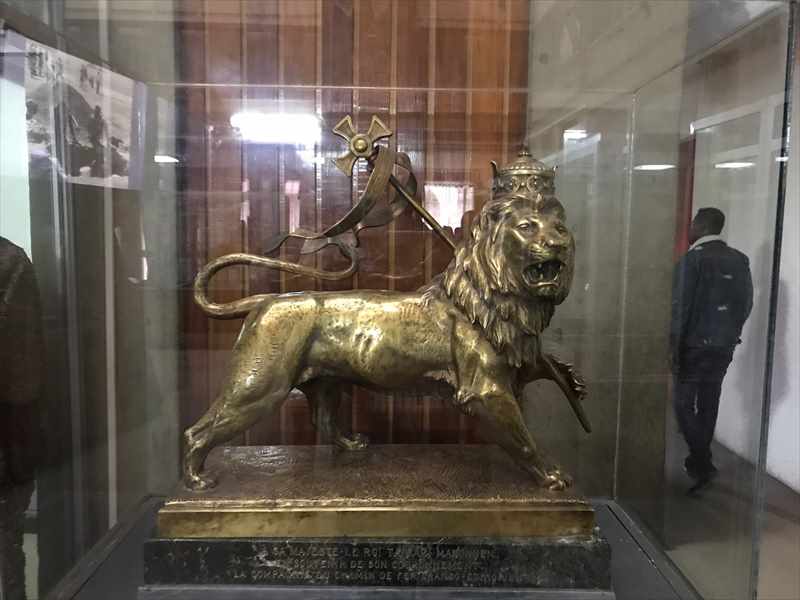 エチオピア 国立博物館 ライオン