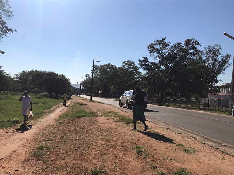 ビクトリアの滝　道路