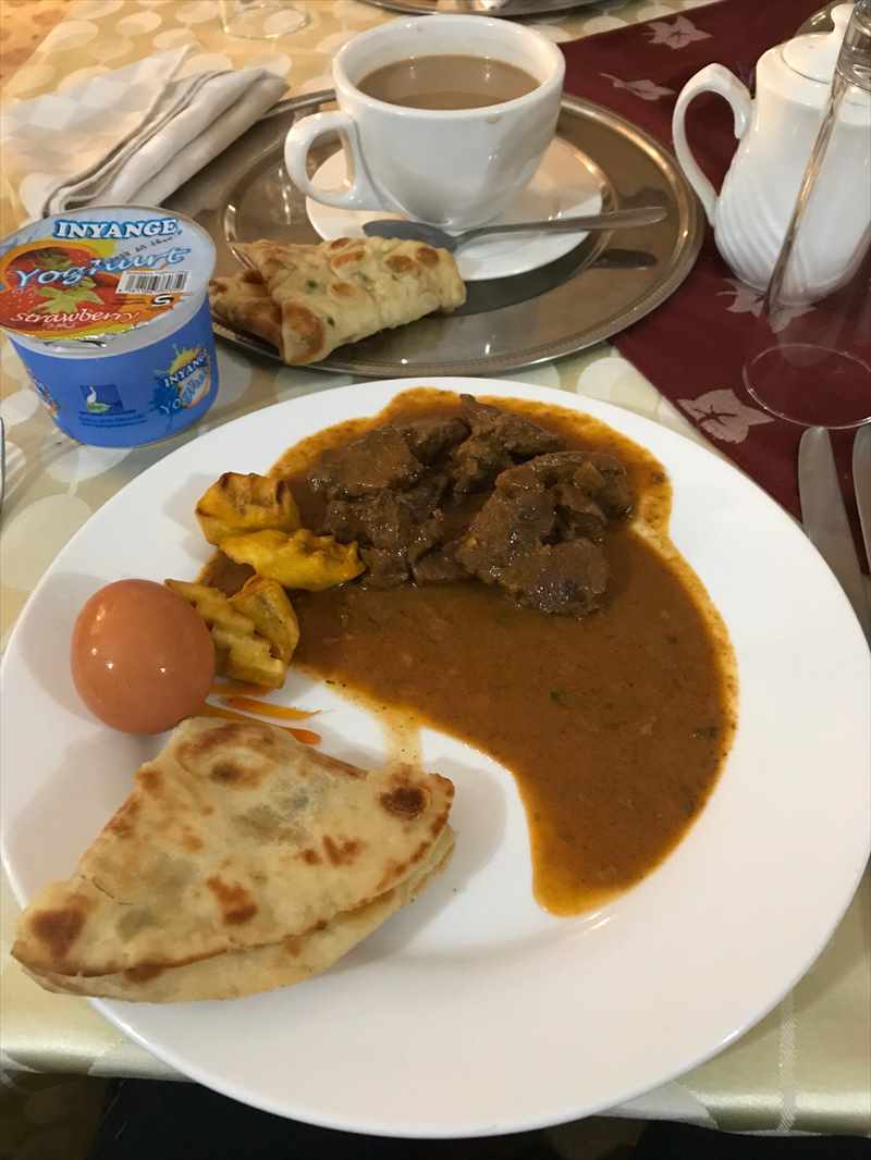 キガリ　カリシンビホテル　朝食