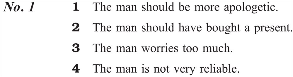 英検準1級　リスニング　大問１