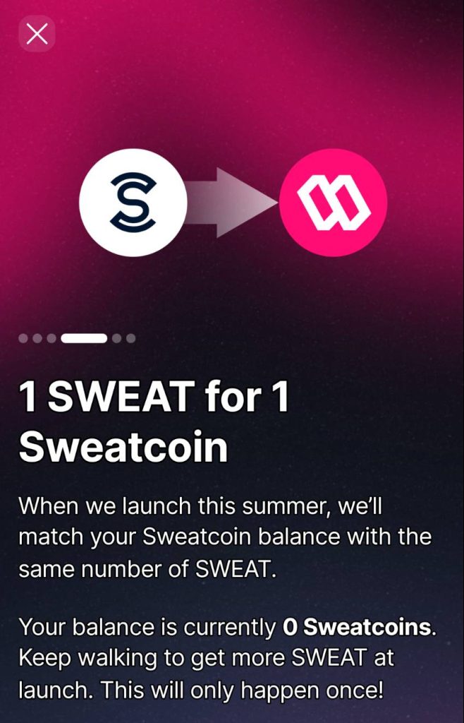 Sweatcoin アプリ広告 2022年夏に上場予定